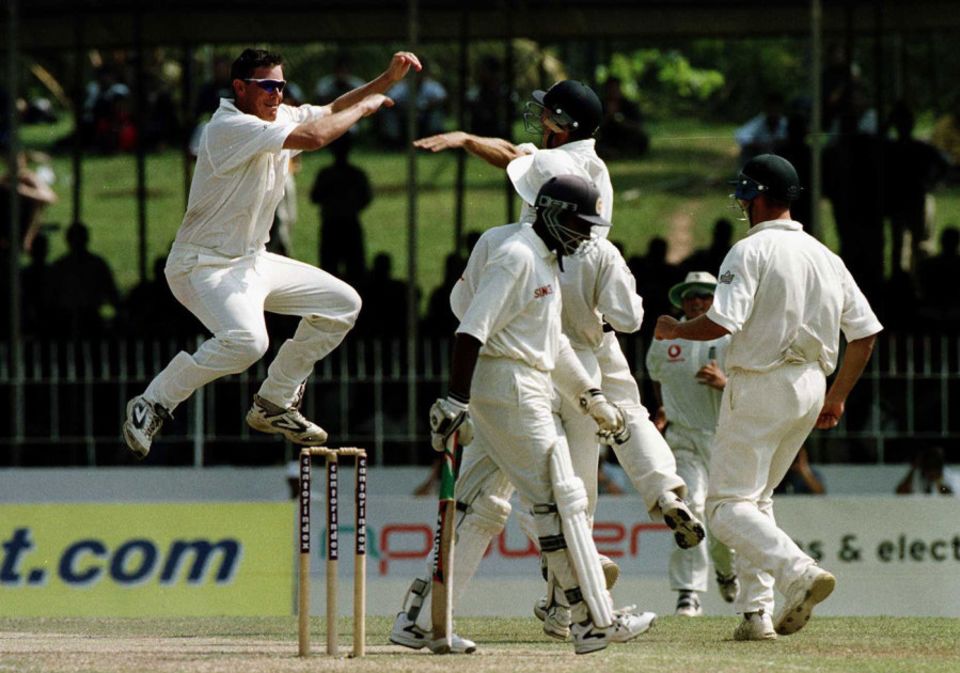 Ashley Giles took 4 for 11 to dismiss Sri Lanka for 81 in Colombo in 2001