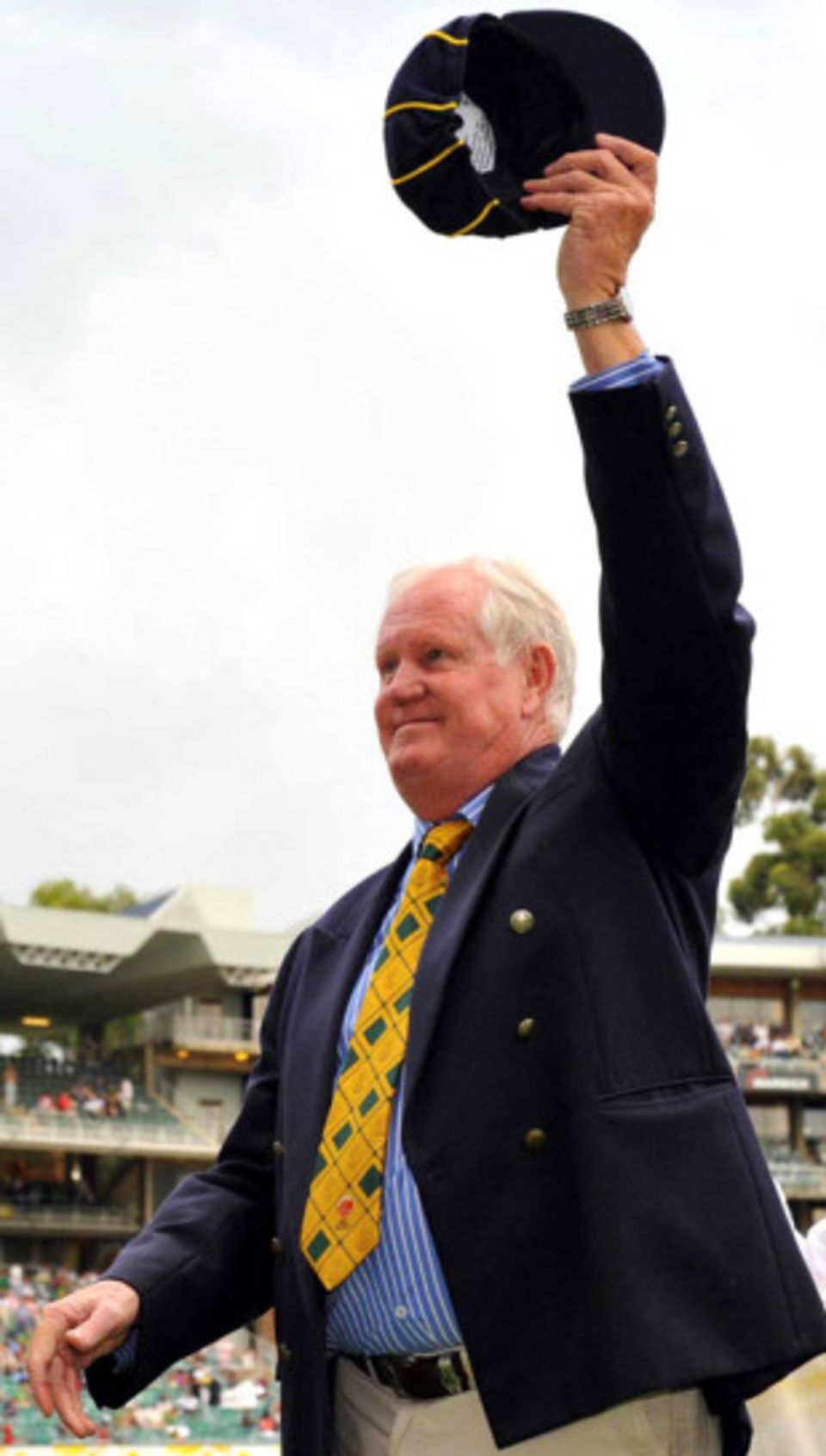 Graeme Pollock waves his ICC Hall of Fame cap proudly; but how could they miss Mike Procter?