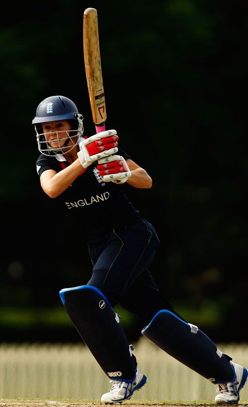 Caroline Atkins plays through the leg side