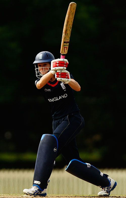 Caroline Atkins drives on her way to 36