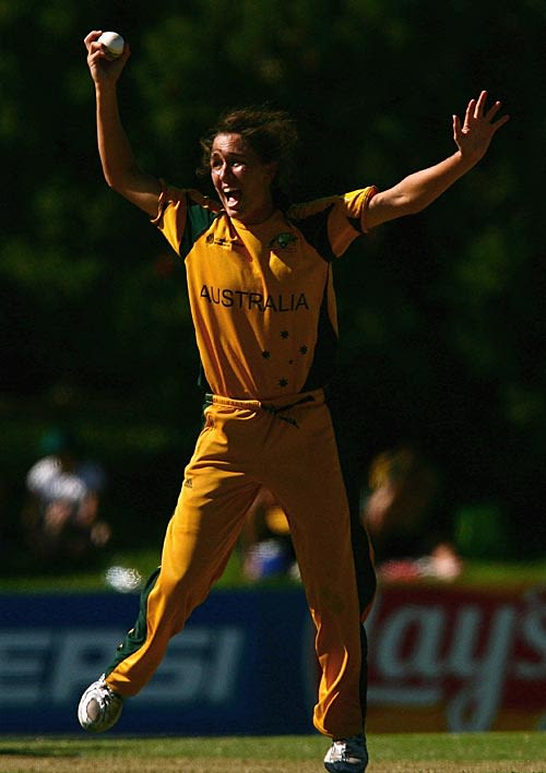 Sarah Andrews took a catch off her own bowling