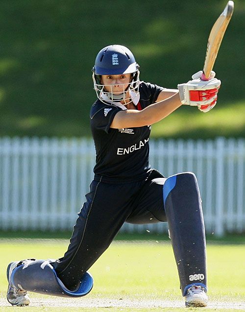 Caroline Atkins drives on her way to 50