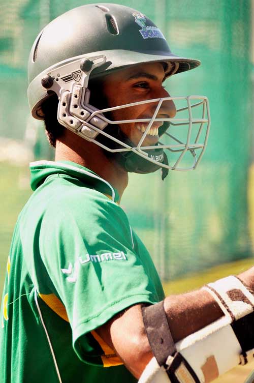 Imraan Khan looked relaxed ahead of his Test debut against Australia