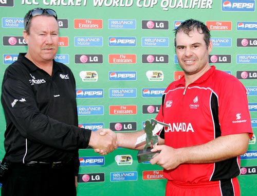 Ian Billcliff picks up his Man-of-the-Match award