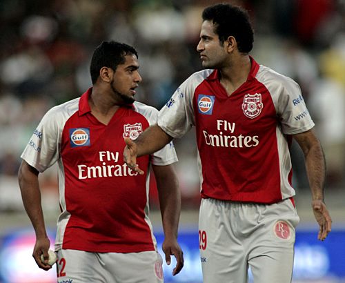 The Kings XI Punjab frontline bowlers in action