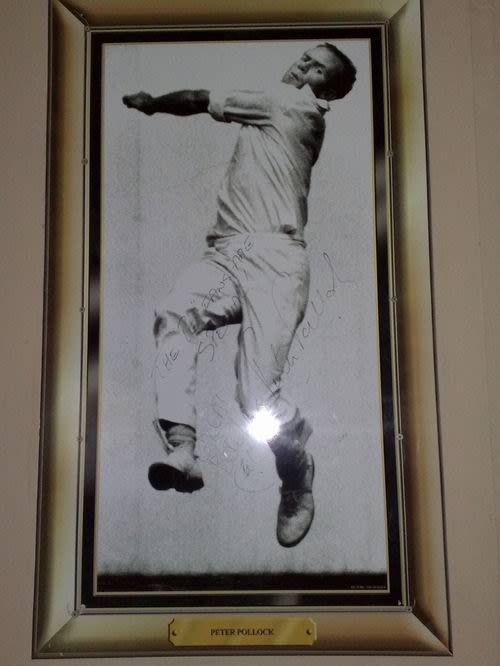 An autographed picture of Peter Pollock