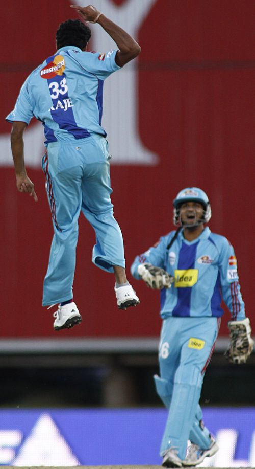 Rohan Raje jumps for joy after removing Adam Gilchrist
