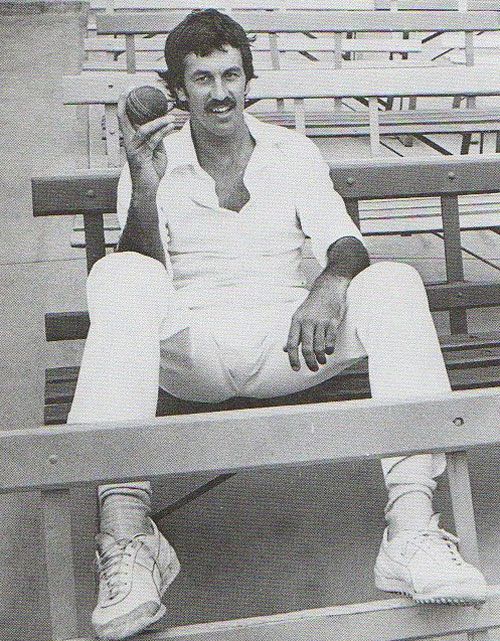 Bruce Yardley poses with the disputed old ball