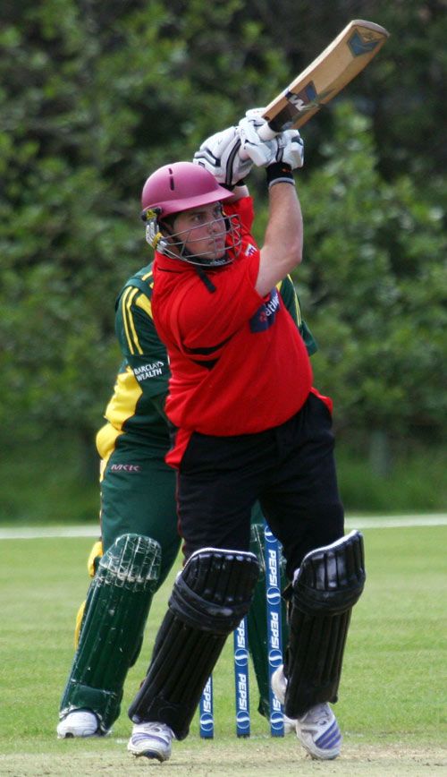 Kieron Ferrary on the attack on his way to 90