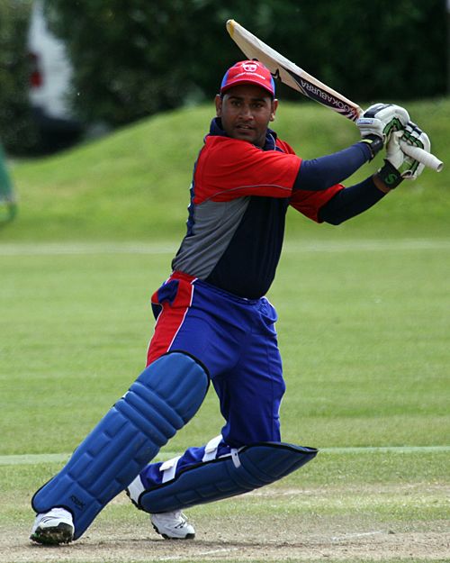 Adil Hanif smashes it through the off side