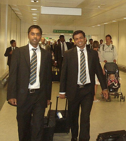 Syed Rasel and Abdur Razzak arrive in London