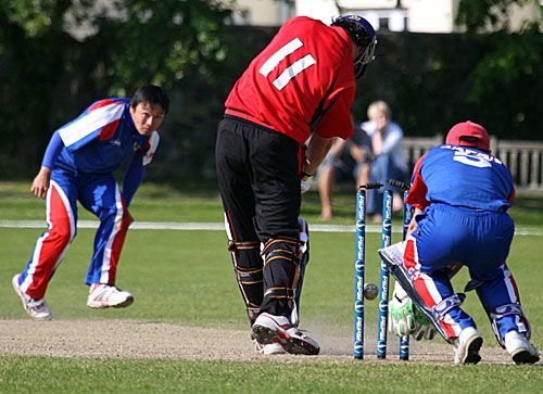 Takuro Hagihara took three wickets to guide Japan to victory