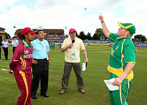 The ICC Women's World Twenty20 gets underway as Sunette Loubser tosses the coin