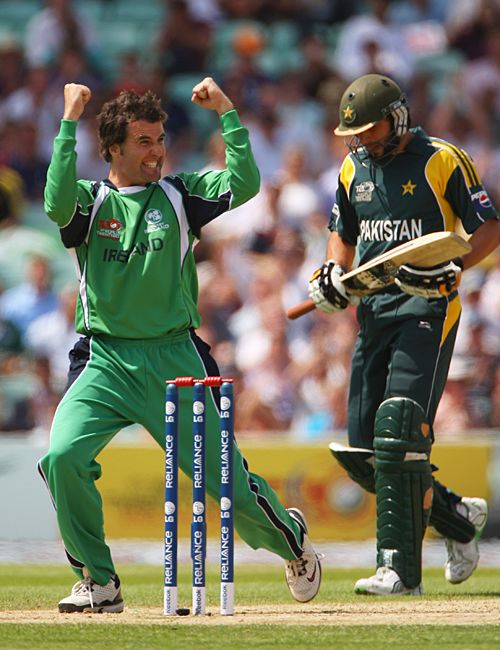 Kyle McCallan is cock-a-hoop after removing Shahid Afridi