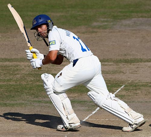 Carl Hopkinson plays on the leg side