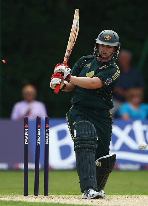 Karen Rolton is bowled