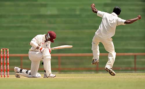 Omar Phillips falls to Rubel Hossain for 94