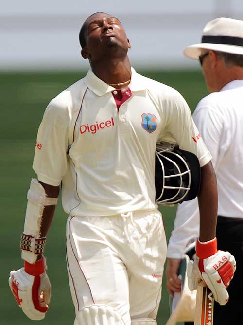 Omar Phillips walks off for 94 on Test debut