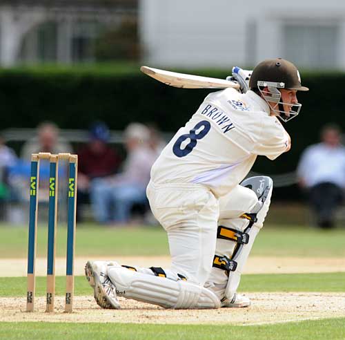 Michael Brown drives through the off side