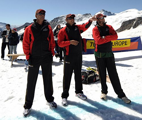 Aunshuman Gaekwad, Ajay Jadeja and Sandeep Patil assess the conditions