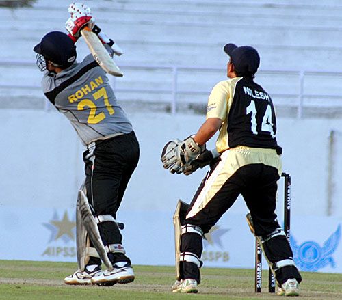 Rohan Gavaskar hits out during his 93 for Tata Sports Club
