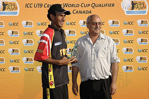 Papua New Guinea's Raymond Haoda picked up 3 for 31
