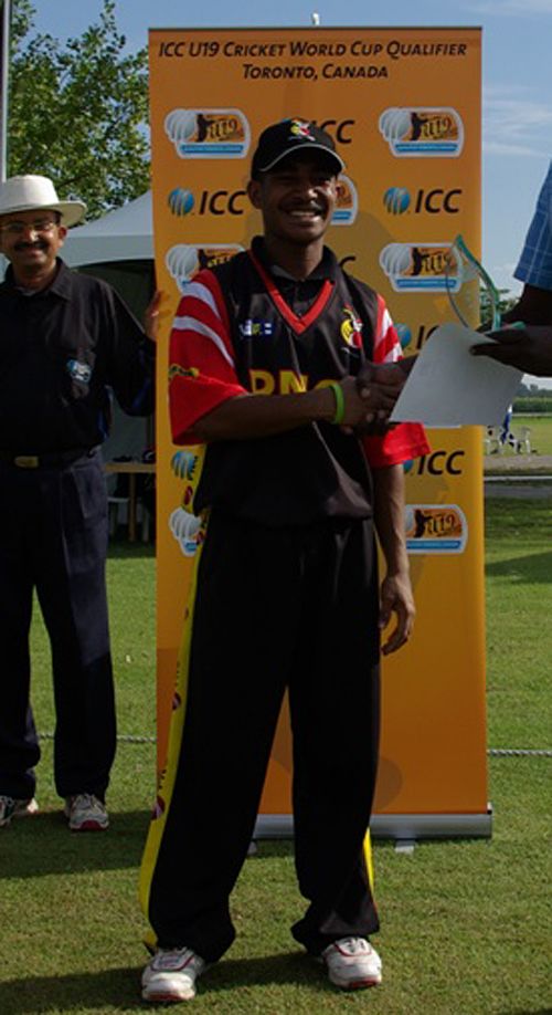 Vagi Oala picks up the Man-of-the-Match award