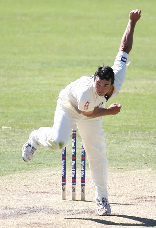 Brad Knowles in his delivery stride