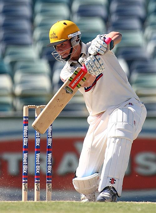 Luke Towers drives through the off side