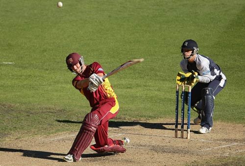 Chris Simpson goes over the top during his 61