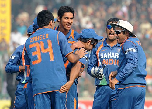The debutant Sudeep Tyagi takes the plaudits for his maiden wicket