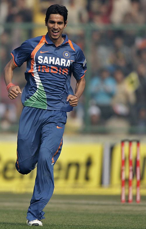 Sudeep Tyagi is cock-a-hoop after taking his first international wicket