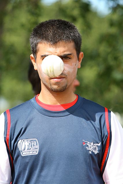 Niaz Ali keeps his eye on the ball