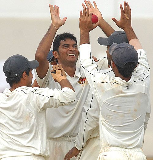 Aavishkar Salvi celebrates with the Mumbai team