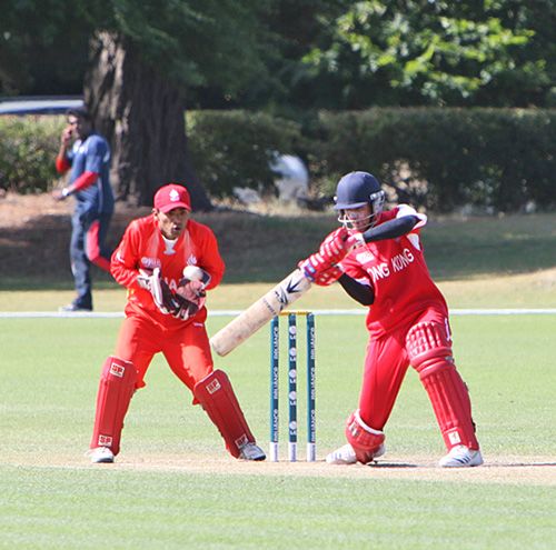 Waqas Barkat cuts the ball against Canada U19