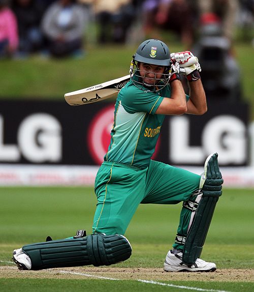 Josh Richards square-drives during South Africa's capitulation