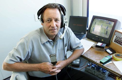 Jeremy Coney in the commentary box
