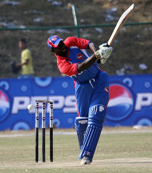 Lennox Cush is bowled
