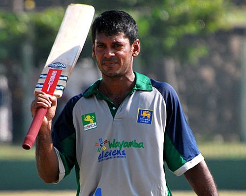 Jeevantha Kulatunga walks off after a superb century