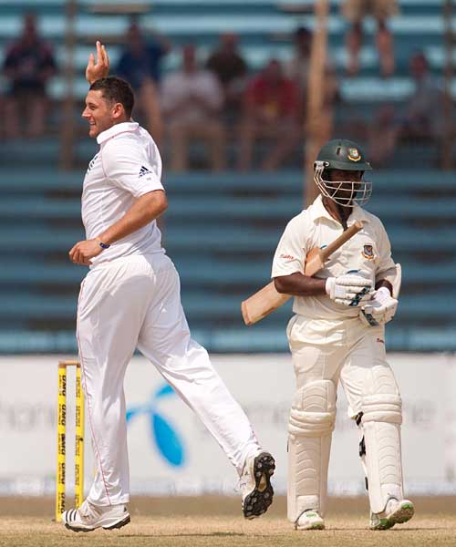 Tim Bresnan removed Aftab Ahmed during an impressive spell