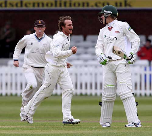 Garry Park trapped Josh Cobb lbw for 13