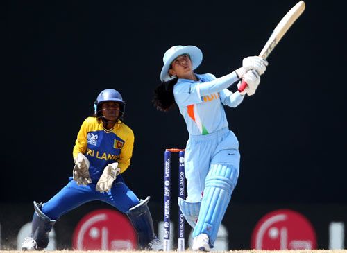 Dilani Manodara looks on as Sulakshana Naik goes big on the leg side
