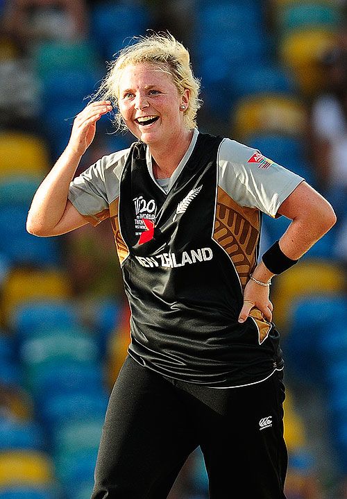 Lucy Doolan reacts with amazement as Aimee Watkins clings onto an impressive one-handed catch