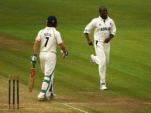 Maurice Chambers removed Luke Sutton early in Lancashire's innings