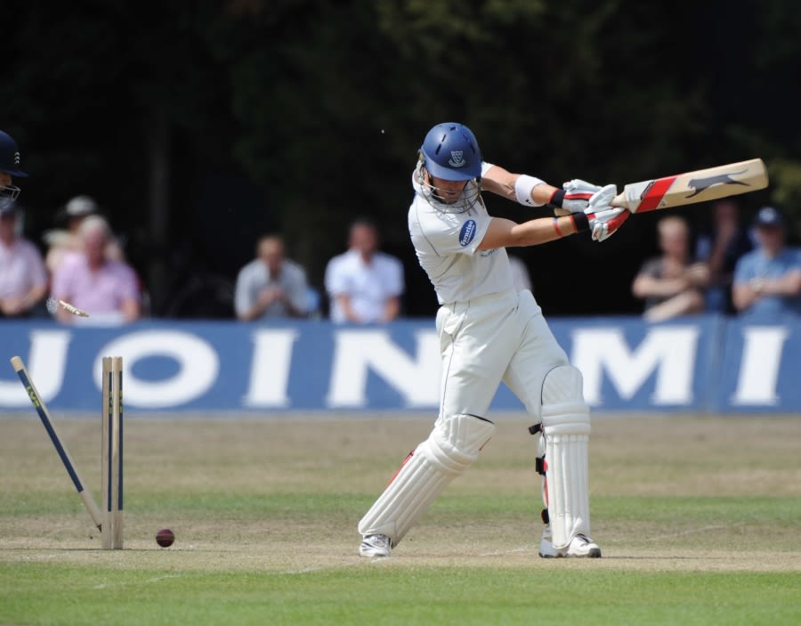 Michael Thornely passed fifty but was then bowled by Neil Dexter