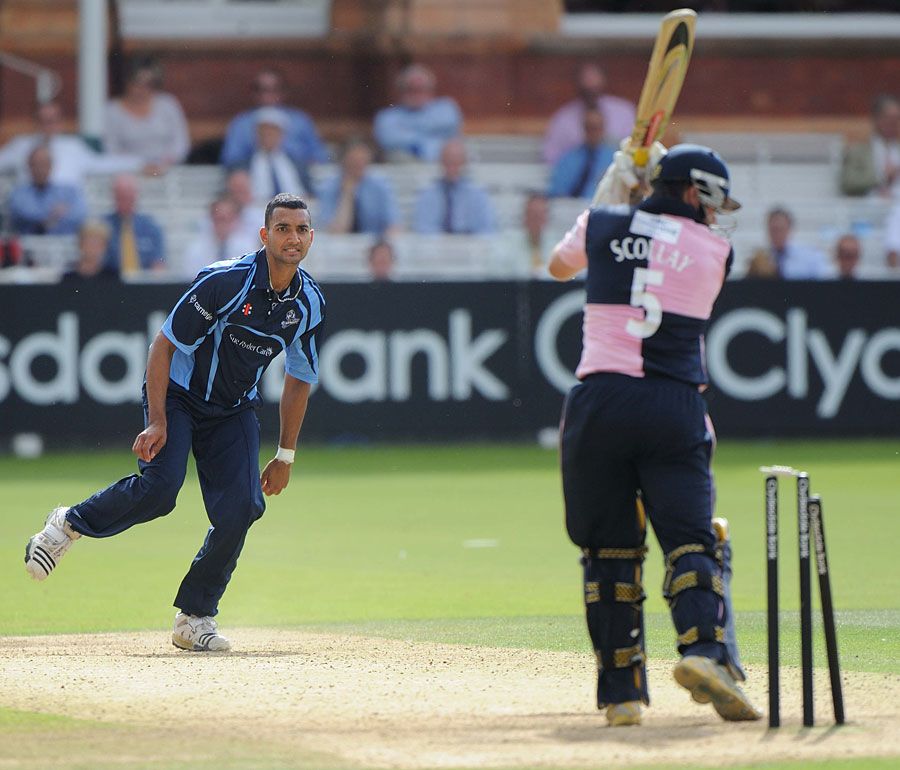 Ajmal Shahzad ended Tom Scollay's innings for 32