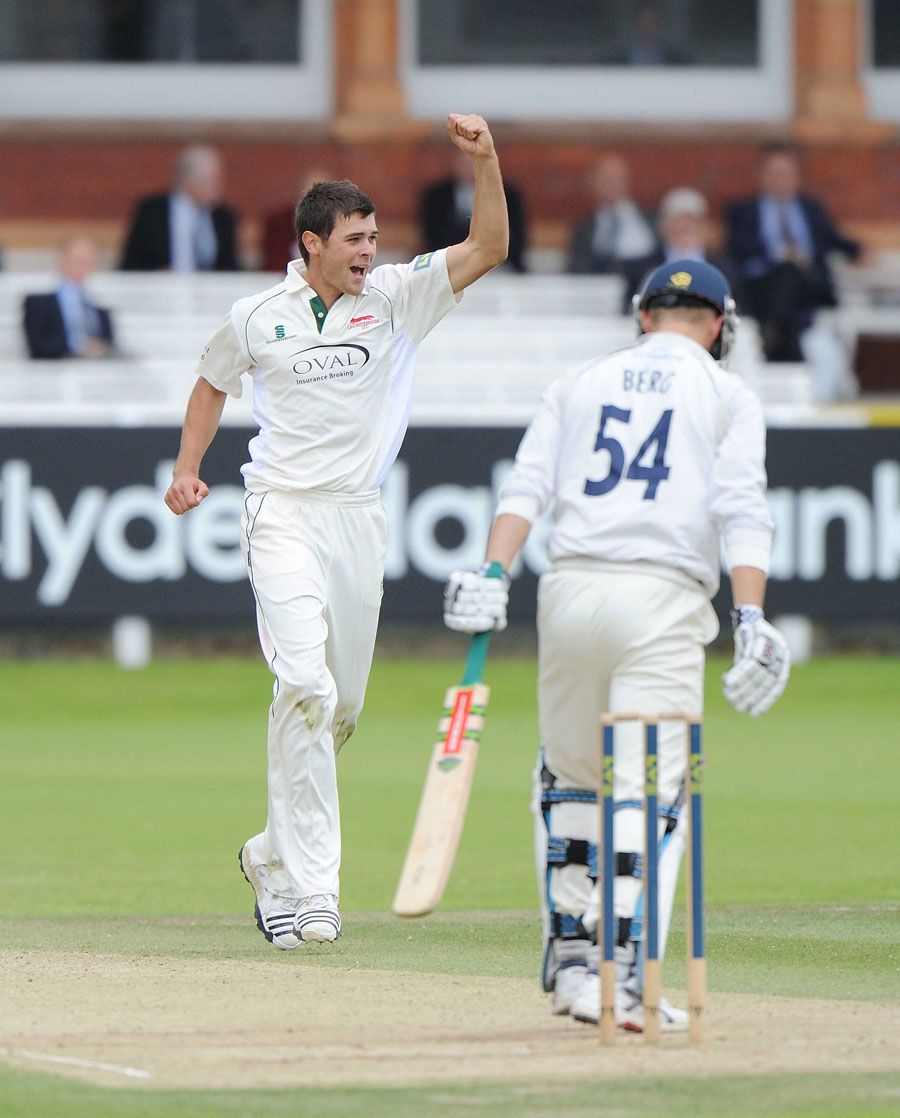 Nathan Buck claimed the wicket of Gareth Berg on the final day at Lord's