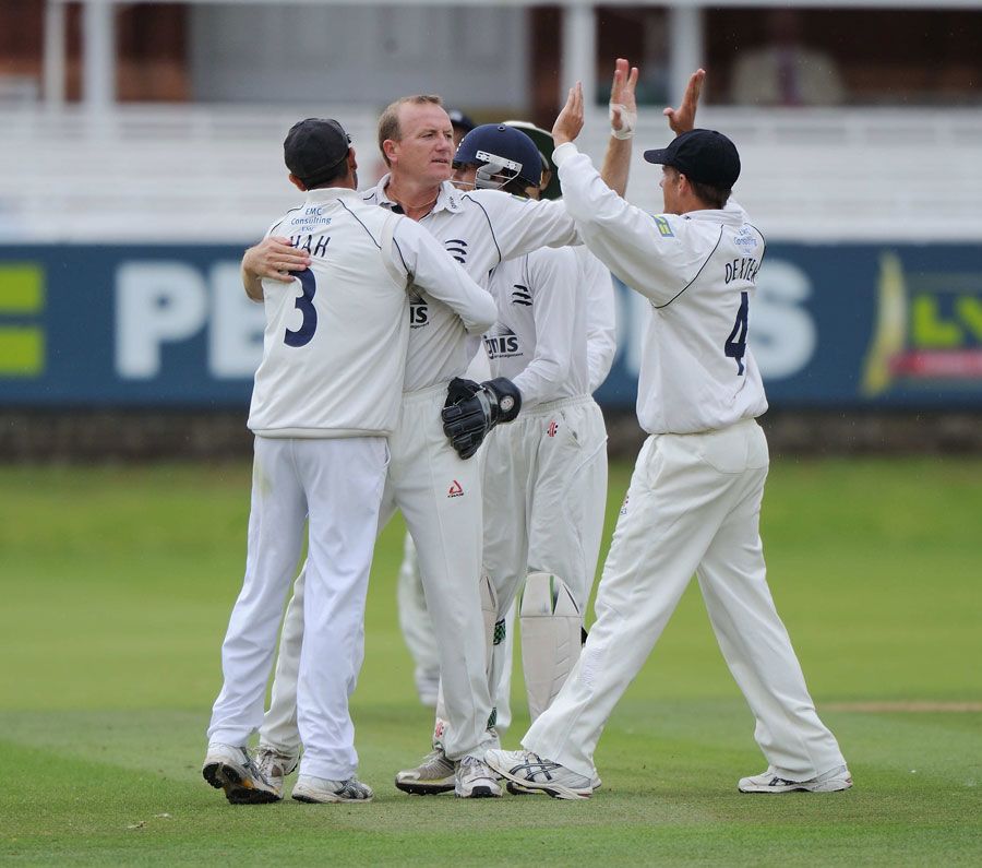Shaun Udal bowled Matthew Boyce for 52 to keep Middlesex in contention