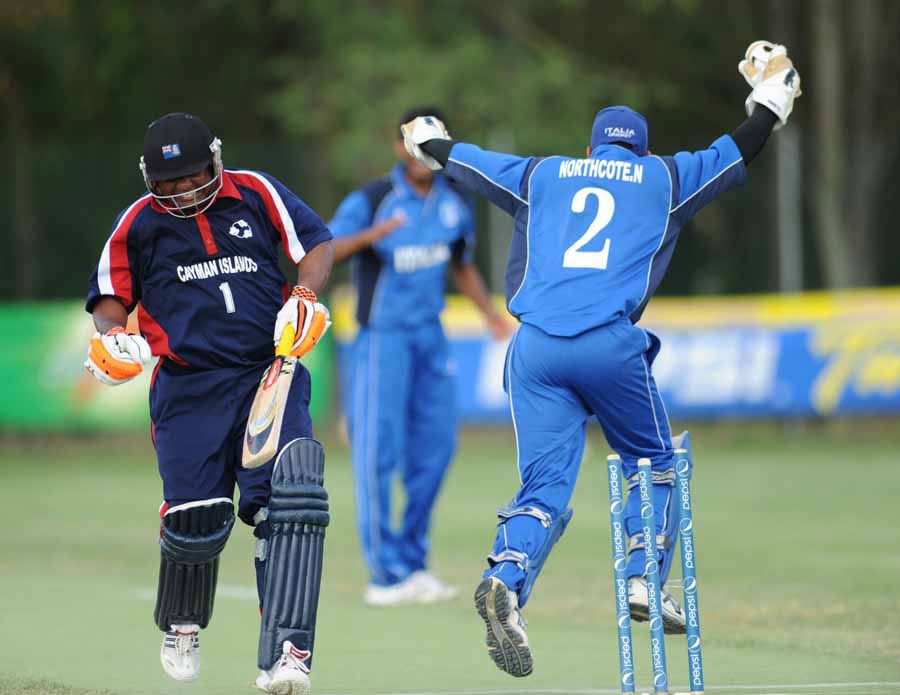 Pearson Best is run out for 85 by the Northcote brothers