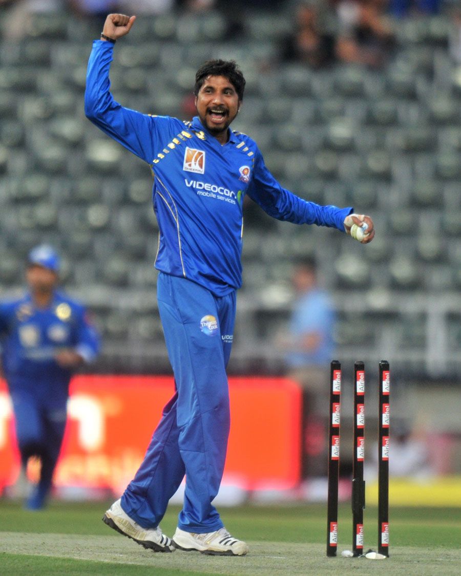 Ali Murtaza celebrates after running out Alviro Petersen